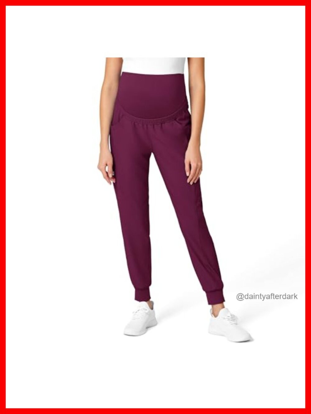 Maternity Jogger Scrub Pant Women's Medical Uniform 7-Pocket High Rise Cuffed